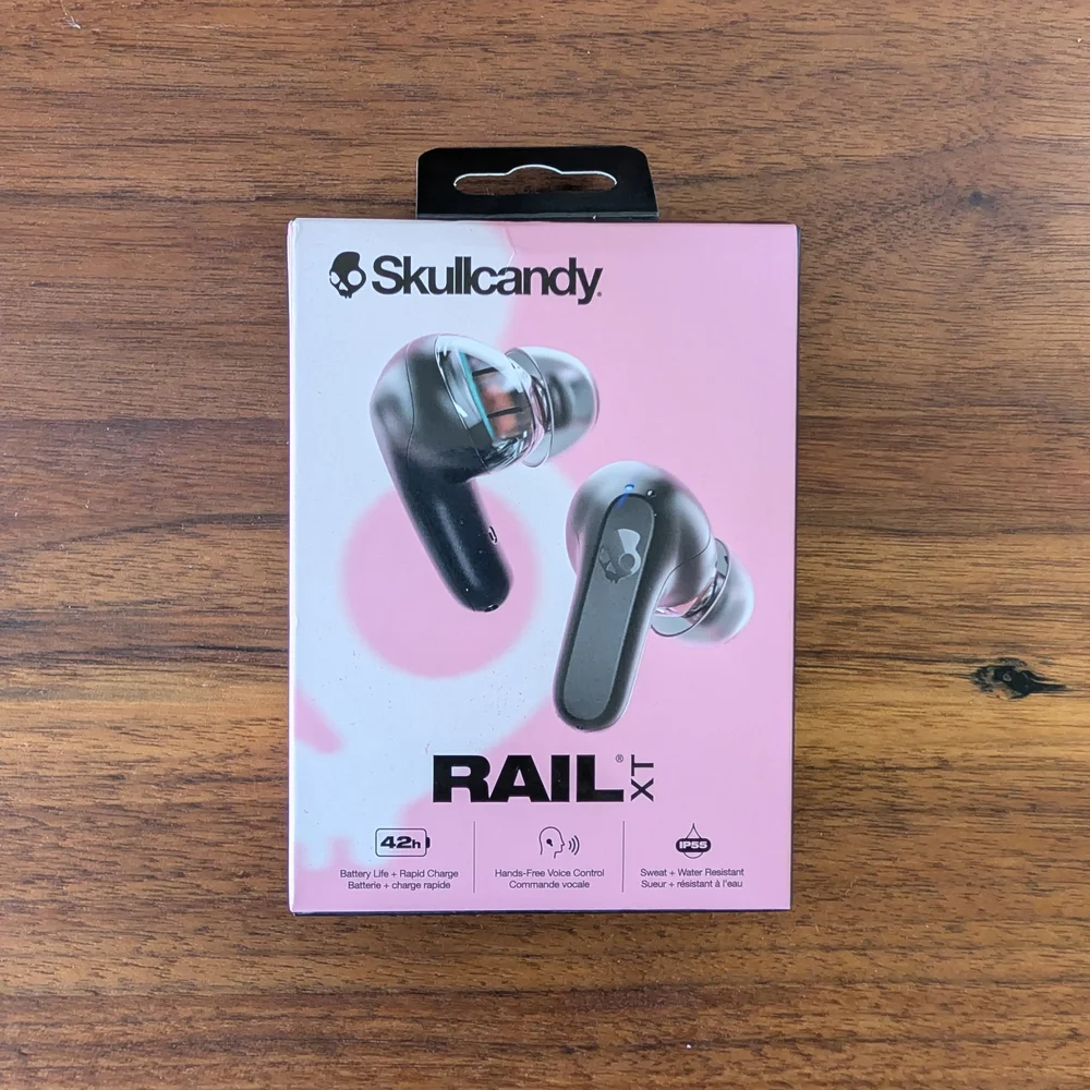 Skullcandy Rail XT Wireless Earbuds - Black and Pink